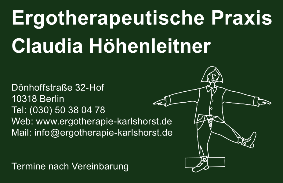 Visitenkarte Vorderseite Ergotherapeutische Praxis Berlin-Lichtenberg